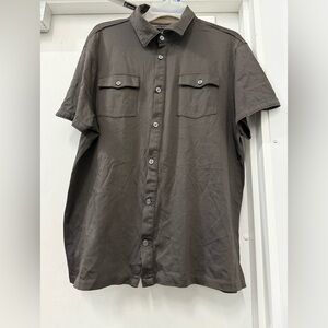 Banana Republic Charcoal Button-Up Polo
